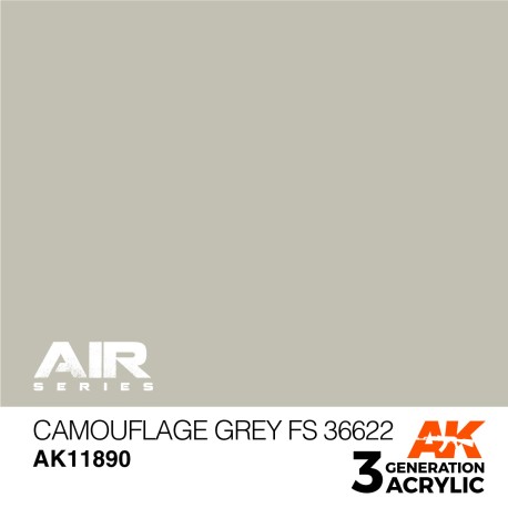 Acrílicos de 3rd,Camouflage Grey FS 36622 – AIR. Marca Ak-Interactive.  Ref: Ak11890.