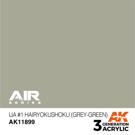 Acrílicos de 3rd, IJA 1 Hairyokushoku (Grey-Green) – AIR. Marca Ak-Interactive.  Ref: Ak11899.