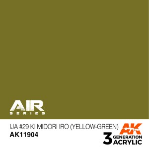 Acrílicos de 3rd, IJA 29 Ki Midori iro (Yellow-Green) – AIR. Marca Ak-Interactive.  Ref: Ak11904.