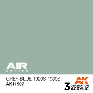 Acrílicos de 3rd, Grey-Blue 1920s-1930s – AIR. Marca Ak-Interactive.  Ref: Ak11907.