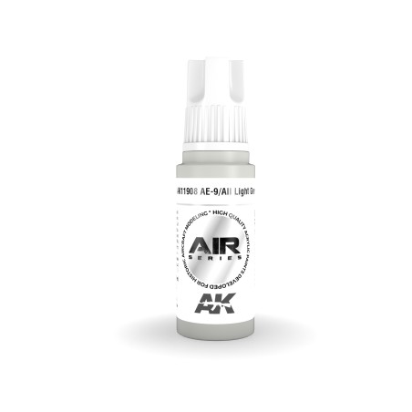 Acrílicos de 3rd,AE-9/AII Light Grey – AIR. Marca Ak-Interactive.  Ref: Ak11908.