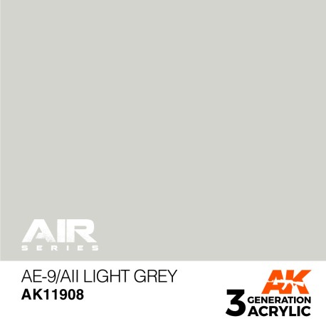 Acrílicos de 3rd,AE-9/AII Light Grey – AIR. Marca Ak-Interactive.  Ref: Ak11908.
