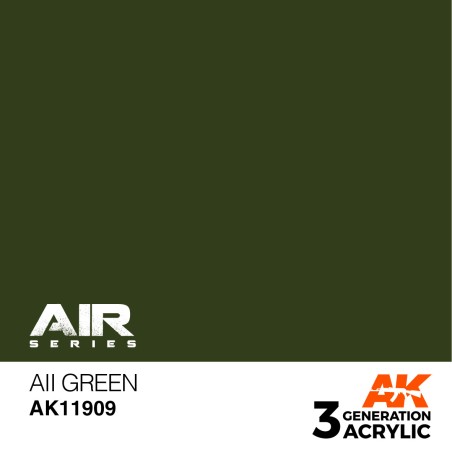 Acrílicos de 3rd,AII Green – AIR. Marca Ak-Interactive.  Ref: Ak11909.