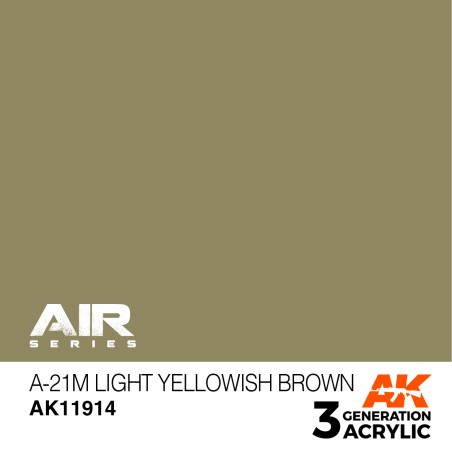 Acrílicos de 3rd,A-21m Light Yellowish Brown – AIR. Marca Ak-Interactive.  Ref: Ak11914.