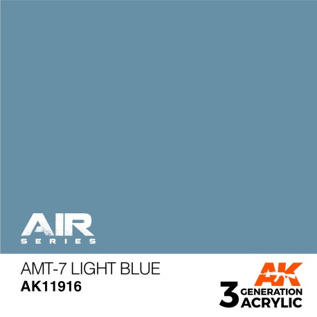 Acrílicos de 3rd,AMT-7 Light Blue – AIR.Marca Ak-Interactive.  Ref: Ak11916.