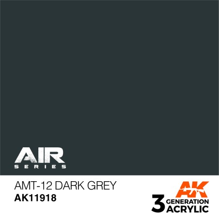 Acrílicos de 3rd,AMT-12 Dark Grey – AIRR.Marca Ak-Interactive.  Ref: Ak11918.