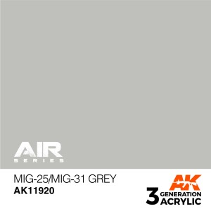 Acrílicos de 3rd,MiG-25/MiG-31 Grey – AIR. Marca Ak-Interactive.  Ref: Ak11920.