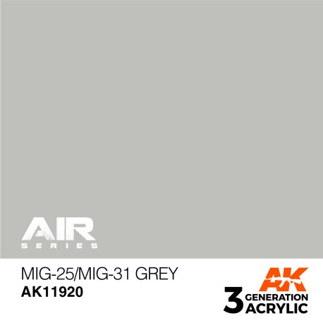 Acrílicos de 3rd,MiG-25/MiG-31 Grey – AIR. Marca Ak-Interactive.  Ref: Ak11920.