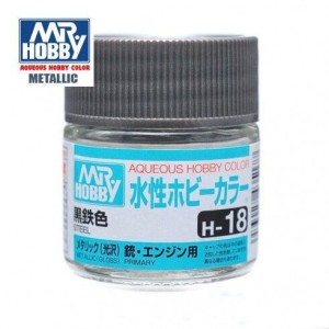 Mr.HOBBY AQUEOUS COLOR , ACERO. Bote 10 ml. Marca MR.Hobby. Ref: H18.