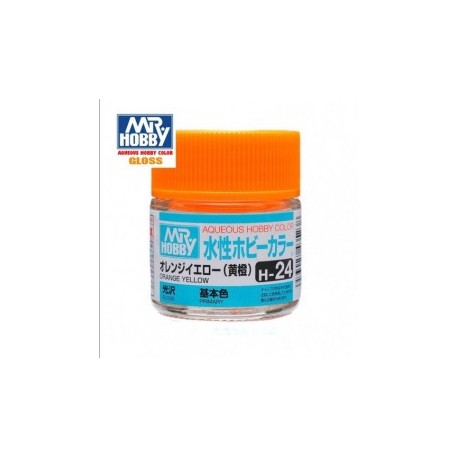Mr.HOBBY AQUEOUS COLOR ,NARANJA LUMINOSO BRILLO. Bote 10 ml. Marca MR.Hobby. Ref: H24.