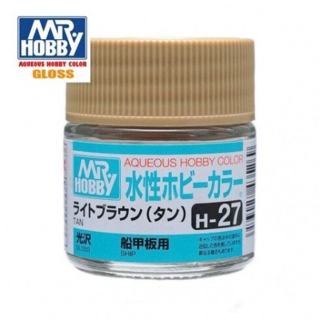 Mr.HOBBY AQUEOUS COLOR .MARRON TOSTADO, Bote 10 ml. Marca MR.Hobby. Ref: H27.