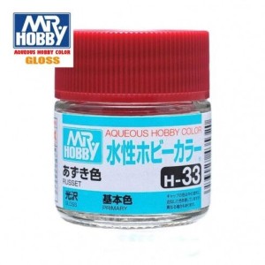 Mr.HOBBY AQUEOUS COLOR.MARRON ROJIZO, Bote 10 ml. Marca MR.Hobby. Ref: H33.
