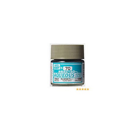 Mr.HOBBY AQUEOUS COLOR, GRIS SATINADO, Bote 10 ml. Marca MR.Hobby. Ref: H70.