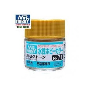 Mr.HOBBY AQUEOUS COLOR, PIEDRA MEDIA SATINADO, Bote 10 ml. Marca MR.Hobby. Ref: H71.