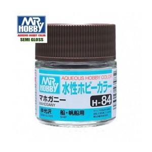 Mr.HOBBY AQUEOUS COLOR, CAOBA SATINADO, Bote 10 ml. Marca MR.Hobby. Ref: H84.