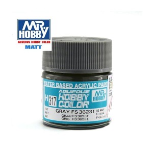 Mr.HOBBY AQUEOUS COLOR , GRIS GAVIOTA OSCURO FS36231. Bote 10 ml. Marca MR.Hobby. Ref: H317.