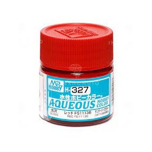 Mr.HOBBY AQUEOUS COLOR , ROJO FS11136. Bote 10 ml. Marca MR.Hobby. Ref: H327.
