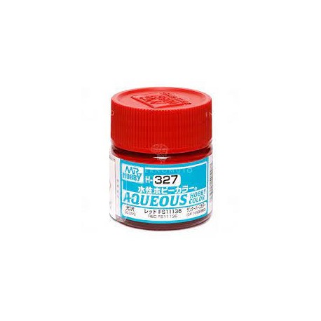 Mr.HOBBY AQUEOUS COLOR , ROJO FS11136. Bote 10 ml. Marca MR.Hobby. Ref: H327.