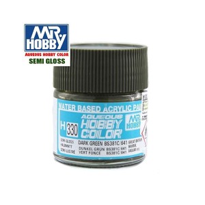 Mr.HOBBY AQUEOUS COLOR , VERDE OSCURO BS831C/641. Bote 10 ml. Marca MR.Hobby. Ref: H330.