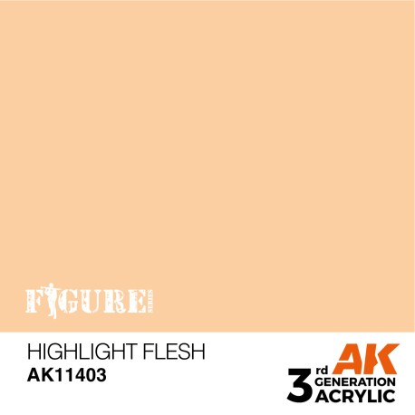 Acrílicos de 3rd, HIGHLIGHT FLESH – FIGURES. Marca Ak-Interactive.  Ref: Ak11403.
