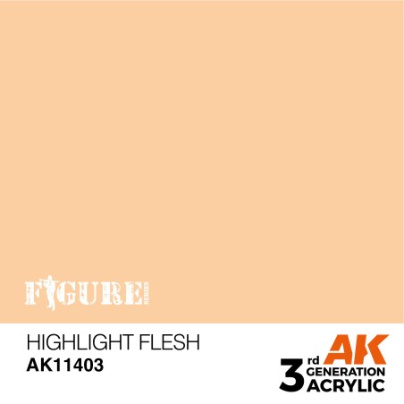 Acrílicos de 3rd, HIGHLIGHT FLESH – FIGURES. Marca Ak-Interactive.  Ref: Ak11403.