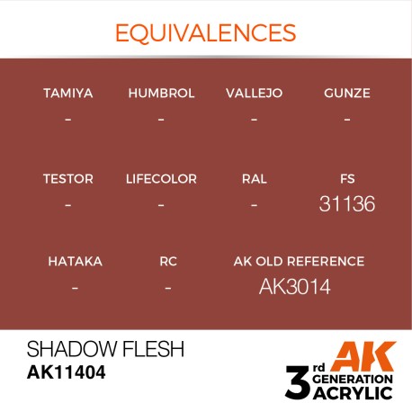 Acrílicos de 3rd, SHADOW FLESH – FIGURE .Marca Ak-Interactive.  Ref: Ak11404.