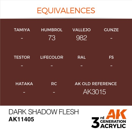 Acrílicos de 3rd, DARK SHADOW FLESH – FIGURES.Marca Ak-Interactive.  Ref: Ak11405.