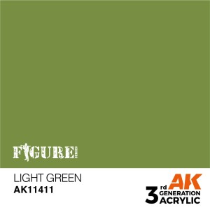 Acrílicos de 3rd, LIGHT GREEN – FIGURES.Marca Ak-Interactive.  Ref: Ak11411.
