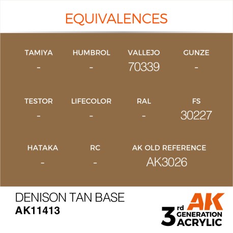 Acrílicos de 3rd, DENISON TAN BASE – FIGURES.Marca Ak-Interactive.  Ref: Ak11413.