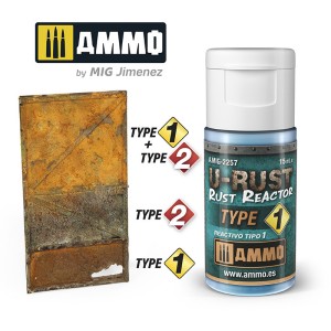 U-RUST, Rust Reactor Type 1, (15mL). Marca Ammo of Mig Jimenez. Ref: AMIG2257.