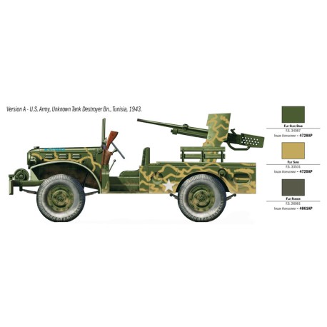 M6 GUN MOTOR CARRIAGE WC-55, with crew. Escala 1:35. Marca Italeri. Ref: 6555.