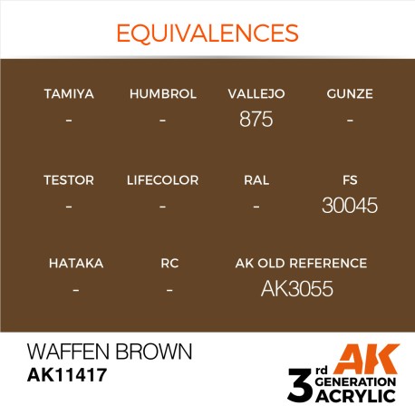 Acrílicos de 3rd,WAFFEN BROWN – FIGURES .Marca Ak-Interactive.  Ref: Ak11417.