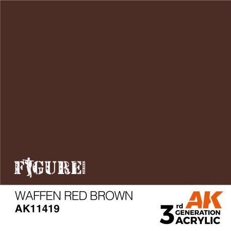Acrílicos de 3rd, WAFFEN RED BROWN – FIGURES .Marca Ak-Interactive.  Ref: Ak11418.