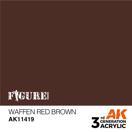 Acrílicos de 3rd, WAFFEN RED BROWN – FIGURES .Marca Ak-Interactive.  Ref: Ak11418.