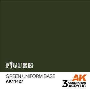 Acrílicos de 3r,  GREEN UNIFORM BASE – FIGURES.Marca Ak-Interactive.  Ref: Ak11427.