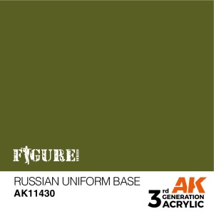 Acrílicos de 3r, RUSSIAN UNIFORM  BASE – FIGURES.Marca Ak-Interactive. Ref: Ak11430.