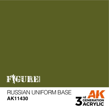 Acrílicos de 3r, RUSSIAN UNIFORM  BASE – FIGURES.Marca Ak-Interactive. Ref: Ak11430.