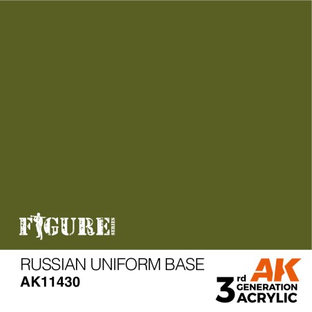 Acrílicos de 3r, RUSSIAN UNIFORM  BASE – FIGURES.Marca Ak-Interactive. Ref: Ak11430.