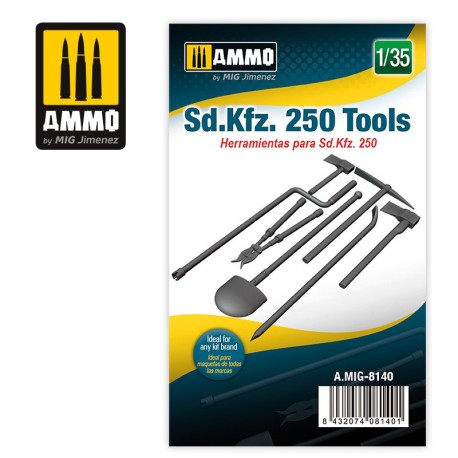 Sd.Kfz. 250 Tools, escala 1/35. Marca Mig. Ref: AMIG8140.