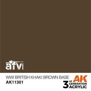 AK INTERACTIVE 3 rd. WWI BRITISH KHAKI BROWN BASE – AFV. Marca AK Interactive. Ref: AK11301.