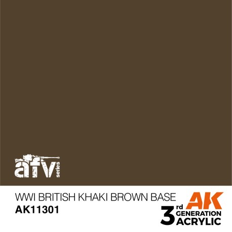 AK INTERACTIVE 3 rd. WWI BRITISH KHAKI BROWN BASE – AFV. Marca AK Interactive. Ref: AK11301.