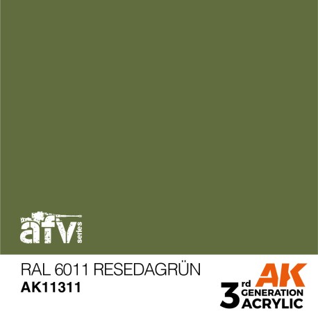 AK INTERACTIVE 3 rd. RAL 6011 RESEDAGRÜN – AFV. Marca AK Interactive. Ref: AK11311.
