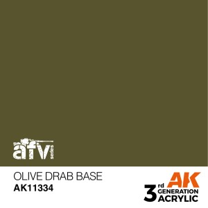 AK INTERACTIVE 3 rd. OLIVE DRAB BASE – AFV. Marca AK Interactive. Ref: AK11334.