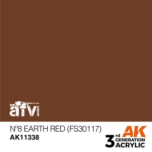 AK INTERACTIVE 3 rd. N 8 EARTH RED (FS30117) – AFV. Marca AK Interactive. Ref: AK11338.