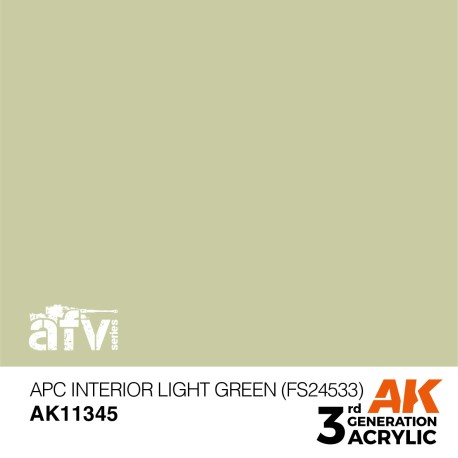 AK INTERACTIVE 3 rd. APC INTERIOR LIGHT GREEN (FS24533) – AFV. Marca AK Interactive. Ref: AK11345.