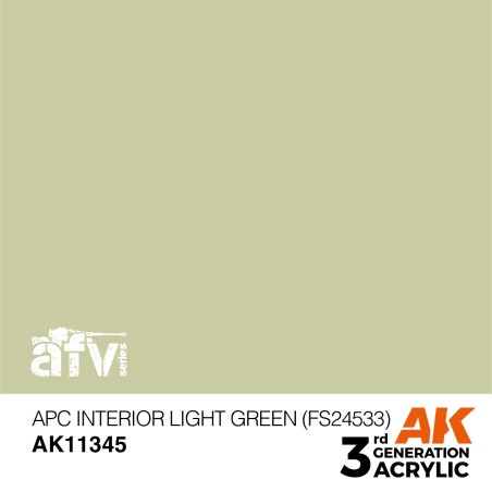 AK INTERACTIVE 3 rd. APC INTERIOR LIGHT GREEN (FS24533) – AFV. Marca AK Interactive. Ref: AK11345.