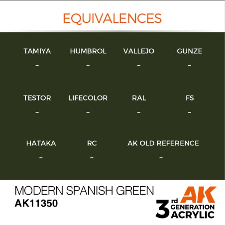 AK INTERACTIVE 3 rd. MODERN SPANISH GREEN – AFV. Marca AK Interactive. Ref: AK11350.