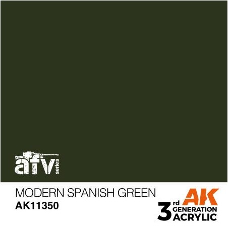 AK INTERACTIVE 3 rd. MODERN SPANISH GREEN – AFV. Marca AK Interactive. Ref: AK11350.