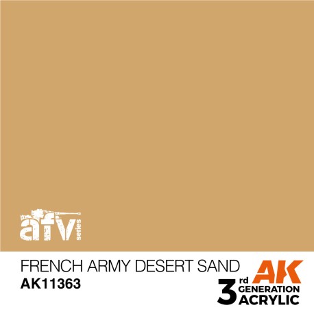 AK INTERACTIVE 3 rd. FRENCH ARMY DESERT  SAND. Marca AK Interactive. Ref: AK11363.