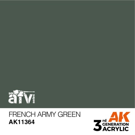 AK INTERACTIVE 3 rd. FRENCH ARMY GREEN – AFV. Marca AK Interactive. Ref: AK11364.